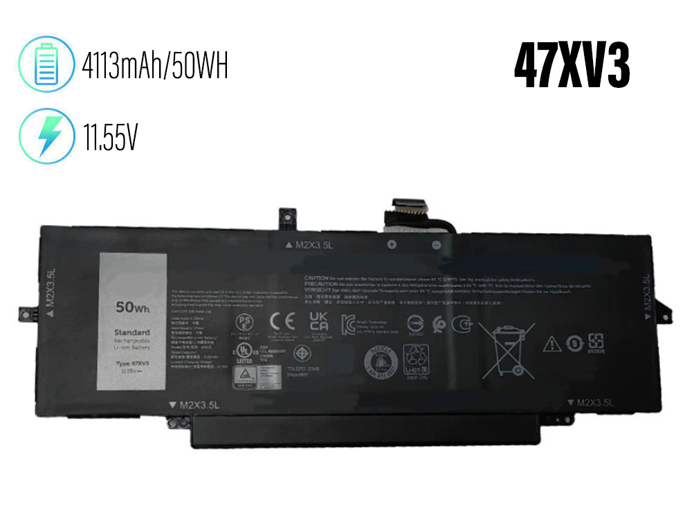 DELL 47XV3 Laptop対応バッテリー