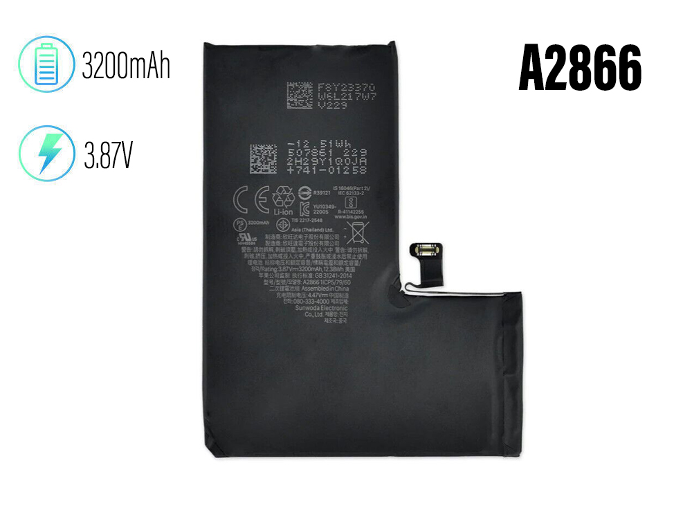 For Apple iPhone 14 Pro対応バッテリー