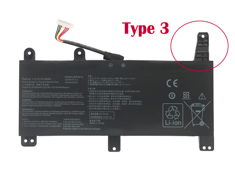 ASUS ROG Strix G17 G712LU G731G SCAR 17 G732LW対応バッテリー