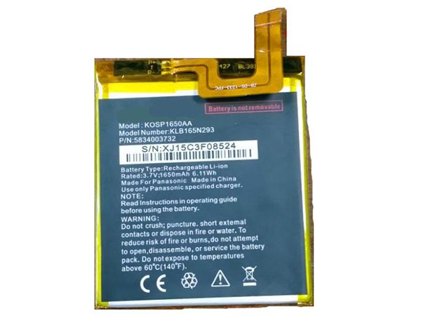Panasonic KOSP1650AA KLB165N293対応バッテリー