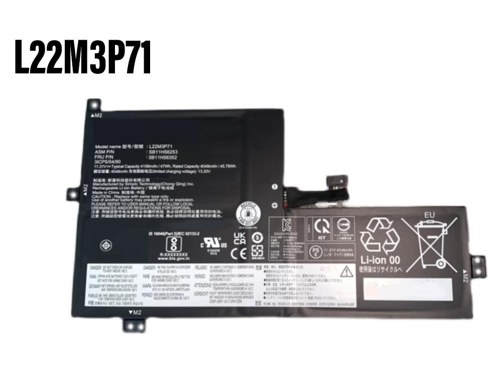 LENOVO L22D3p71 L22D3P72 Sb11h56253対応バッテリー