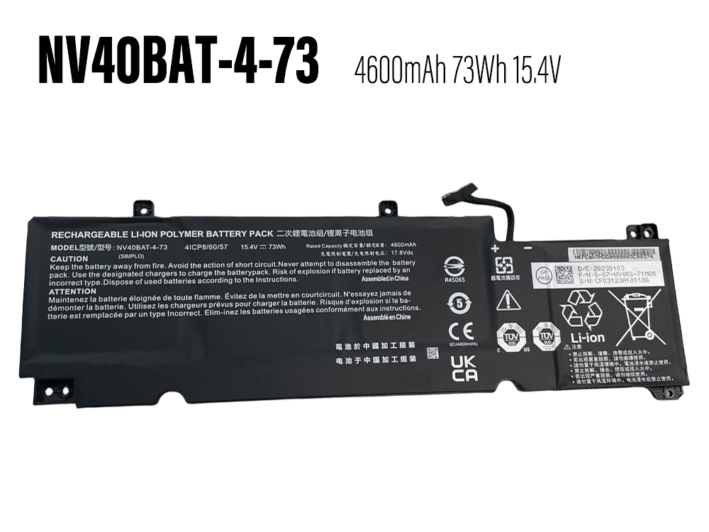 Clevo NV40BAT-4-73対応バッテリー