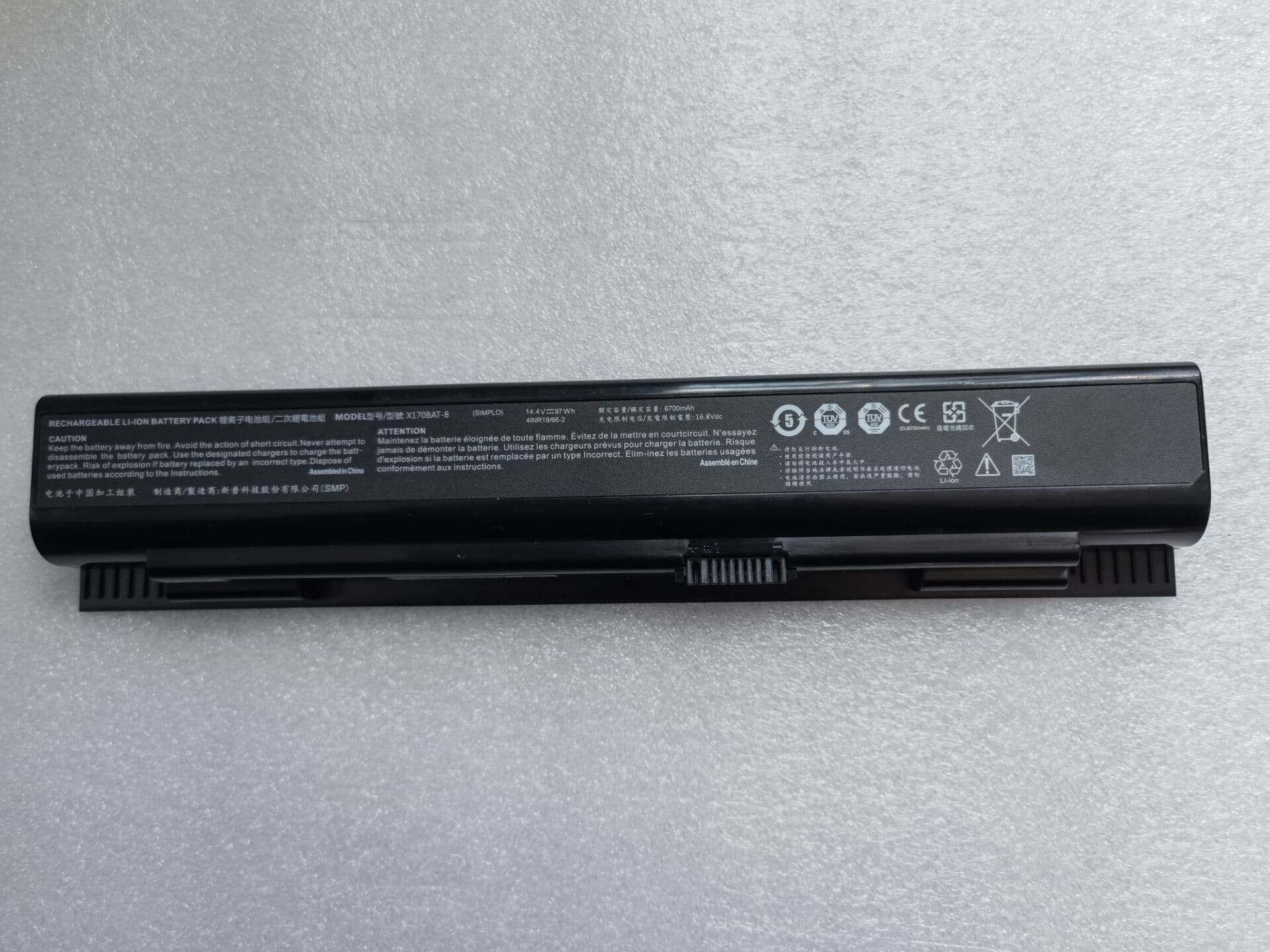 CLEVO X170BAT-8 laptop対応バッテリー