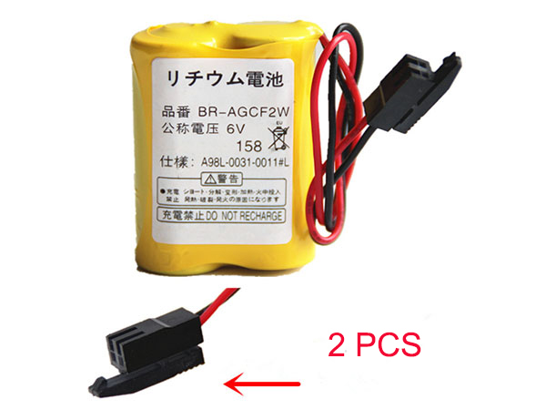 Panasonic Cutler Hammer GE Fanuc A98L-0031-0011/L 2pcs対応バッテリー
