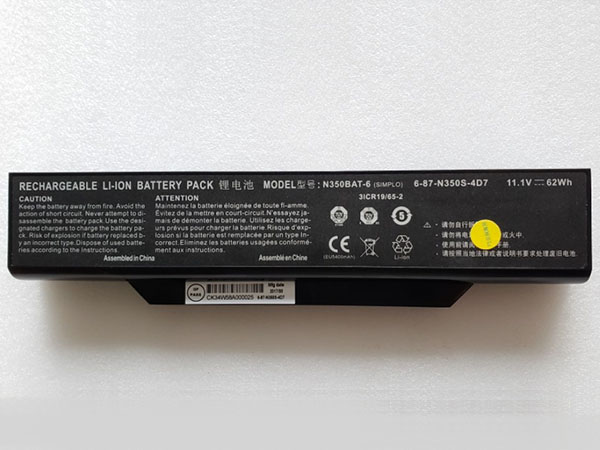 Clevo 6-87-N350S-4D7 3ICR19-65-2 シリーズ対応バッテリー